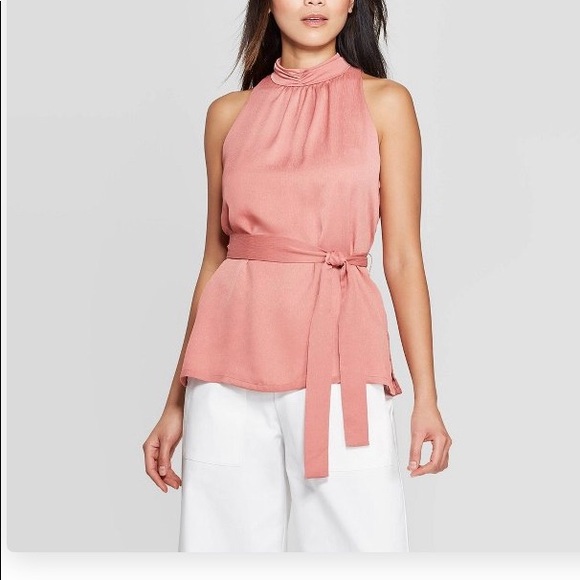 Prologue Tops - 💫🆕 Prologue Sleeveless Belted Turtleneck Blouse